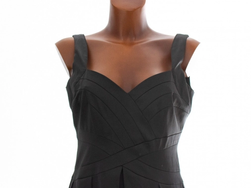 38/M Celoroční černé společenské šaty Orsay na zip