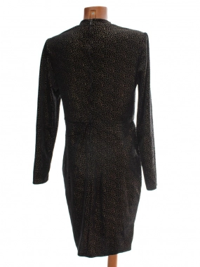 M/L Černozlaté sametové společenské šaty Orsay