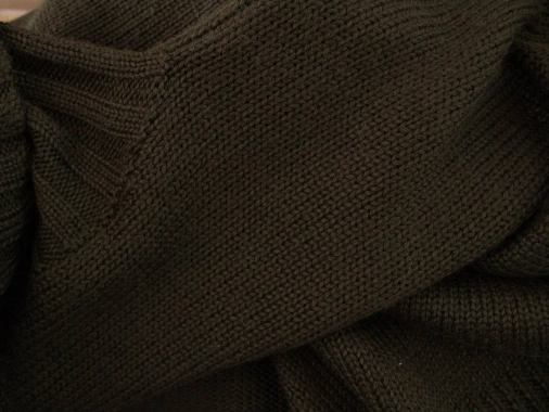 Khaki dámské pončo s rolákem oversize uni
