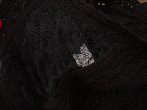 M/L Pletené dámské šaty zdobené krajkou Rainbow