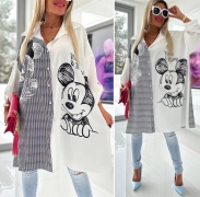 Nová dámská tunika maxi košile Mickey a Minnie