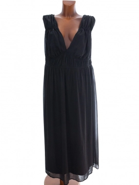 XL Dlouhé černé dámské šaty H&M s podšívkou