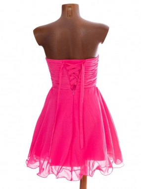 S/M Grace Karin růžové šaty na šněrování