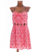 S/M Letní šaty červené barvičky se vzorem H&M
