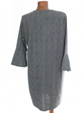 44 Women šedé káro teplejší celeoroční šaty