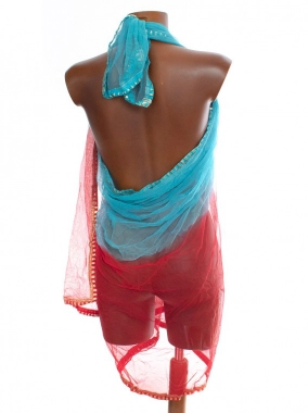 Šátek barevný lehký na plavky oversize