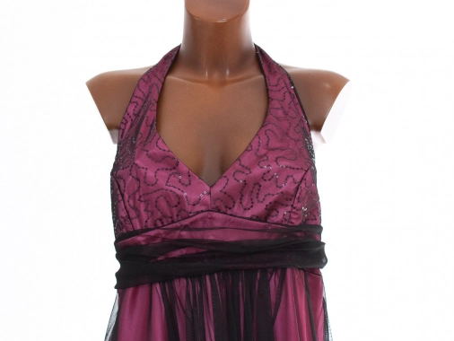 L/XL Společenské dámské šaty s vázačkou za krk
