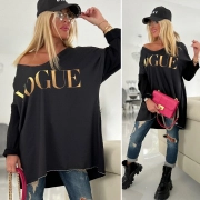 Nová černá halenka mikina svetřík Vogue oversize