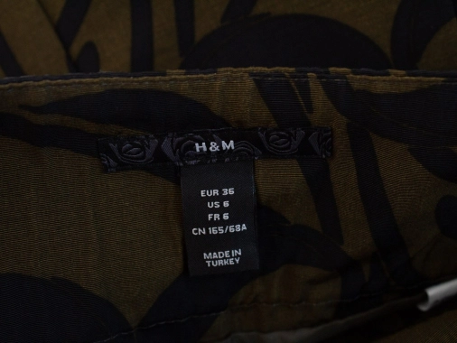 Dámská zelená khaki sukně H&M s podšívkou