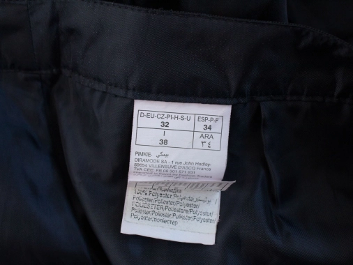 S/M Černá sukně Pimkie s volánky neprůhledná na zip