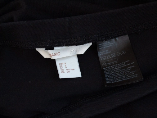 H&M černá bavlněná dámská pružná sukně