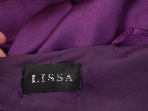 36/S Fialové společenské šaty Lissa na ramínka
