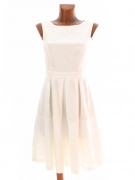 34/XS Orsay bílosmetanové nádherné dámské šaty