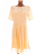 42/XL Oranžovo meruňkové nové slavnostní šaty