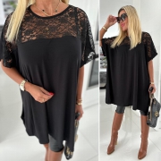 Dámská nová černá krajková moderní halenka