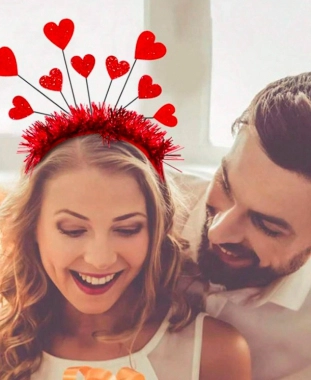 Srdce čelenka do vlasů láska valentýn