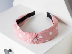 Puntíkovaná dámská čelenka do vlasů