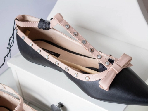 Béžovočerné dámské polobotky boty Orsay nové velikost 39