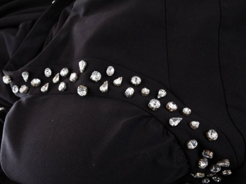 42 Bonprix černé slavnostní plesové pružné šaty