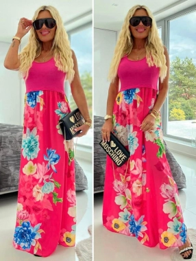 Dlouhé dámské letní květované long šaty