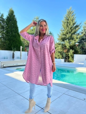 Letní dámská košile tunika madeira Laura fialová