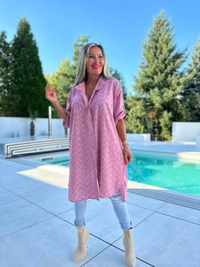Letní dámská košile tunika madeira Laura fialová