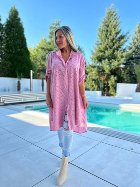 Letní dámská košile tunika madeira Laura fialová