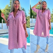 Letní dámská košile tunika madeira Laura fialová