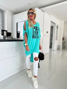 Dámská tunika Peru tyrkysová modrá barva