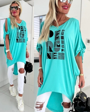 Dámská tunika Peru tyrkysová modrá barva