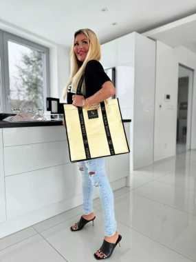 Shopper Bag dámská taška Laura Biaggi na zip