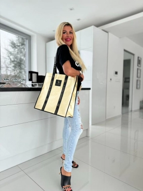 Shopper Bag dámská taška Laura Biaggi na zip