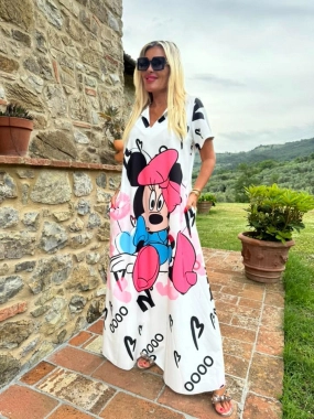 L/XL Dlouhé dámské letní maxi šaty Minnie
