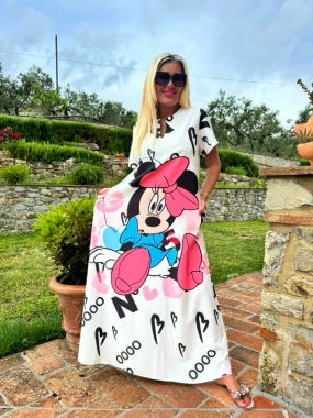 L/XL Dlouhé dámské letní maxi šaty Minnie