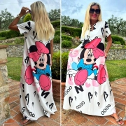 L/XL Dlouhé dámské letní maxi šaty Minnie