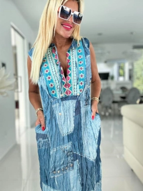 L/XL Ultralehké nežehlící a nemačkavé letní šaty