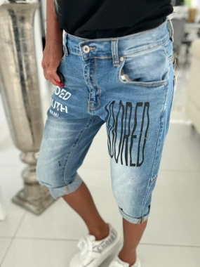 L Luxusní dámské džínové kraťasy jeans Faded