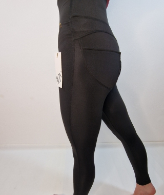 XL/XXL Černé dámské legíny ala Freddy řasený zadek