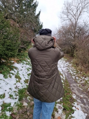 2XL Khaki přechodová prošívaná dámská bunda Eva