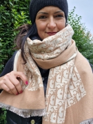 Dámský šál pashmina vzor 100% kašmír camel