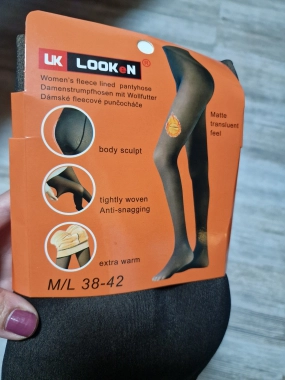 38/42 Skin punčochy 3D s chlupem uvnitř