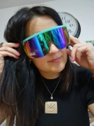 Tyrkysové sportovní dámské brýle