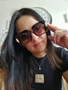 Dámské sluneční brýle perličky hnědá barvička