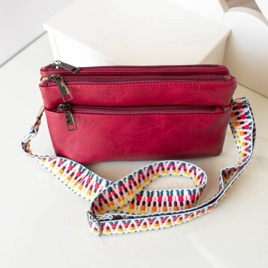 Nová dámská vínová crossbody kabelka na rameno