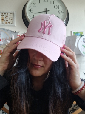 Kšiltovka čepice New York overisze univerzální růžová