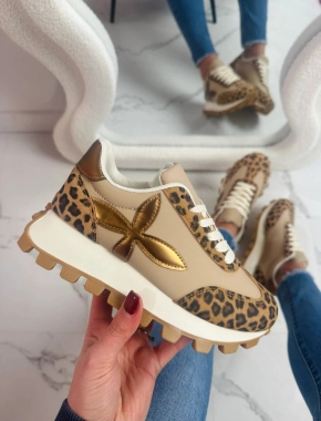 36 Dámské stylové tygrované botasky sneakersy