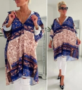 5XL/7XL Barevná košile tunika či košilové šaty