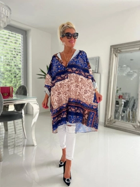 5XL/7XL Barevná košile tunika či košilové šaty