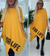 Dámská tunika ala šaty s kapsami For Life žlutá