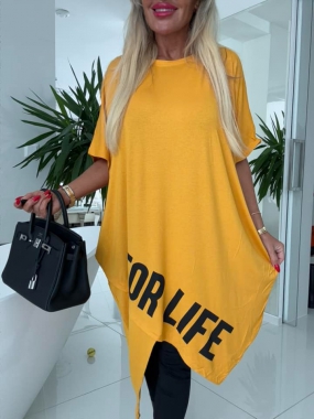 Dámská tunika ala šaty s kapsami For Life žlutá